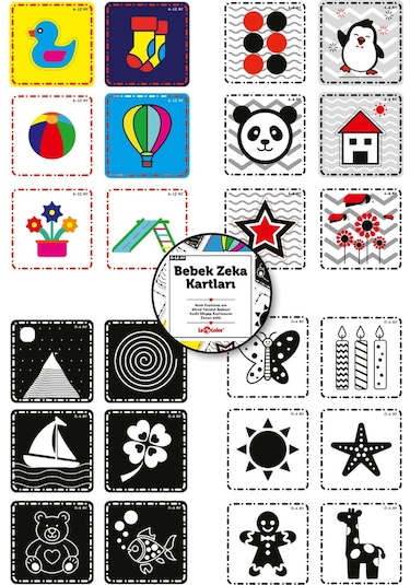 Bebek Anı Defteri Erkek Stickerlı + Çekim Ve Zeka Kartları Seti