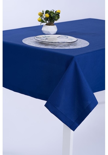 Duck Kumaş Masa Örtüsü Leke Tutmaz SAKS MAVİ Seçenekli ilan