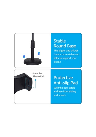 Singree 360 Dönebilen Ayarlanabilir Telefon Tutucu - Geniş Tabanlı, Çizilmeye Karşı Koruyucu
