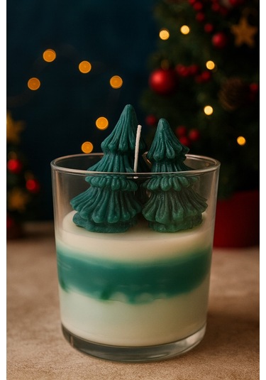 Dekoratif Kokulu Mum Çam Ağacı Çam Mum