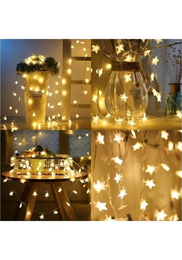 3 Metre Yıldız Şekilli Led Işık Beyaz