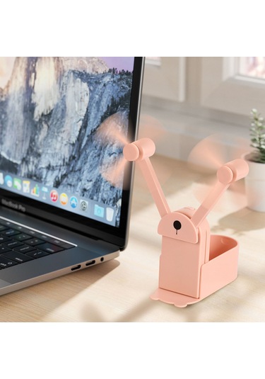 Honmex Beyaz Plastik Elden Tutulan Çift Lale Fan - 3 Hızlı, Fırlatılabilir, Mobil Şarjlı, Sessiz Vantilatör 140x55x42mm