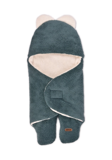 0-12 Ay Çift Kat Elyaflı Bebek Dış Kundak- Pelüş Bebek Battaniyesi- Ayaklı Welsoft Bebek Uyku Tulumu