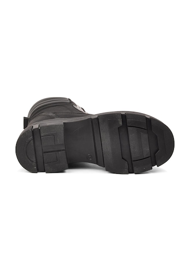 Walkway Sumi-f Siyah-zümrüt İçi Kürklü Fermuarlı Çocuk Bot 001