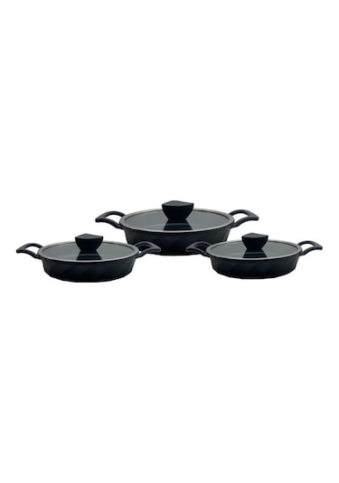 Amboss Vento 6 Parça Titanyum Kaplama Sahan Seti 18-20-22 cm