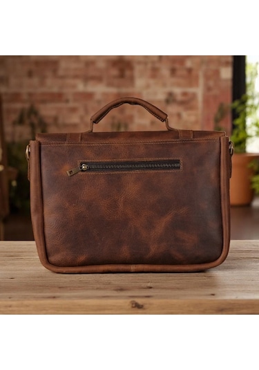 Modica Toscana Hakiki Deri Postacı Ve Evrak Çantası Zanaatkârlığın Zamansız Yorumuyla Tanışın Kahverengi