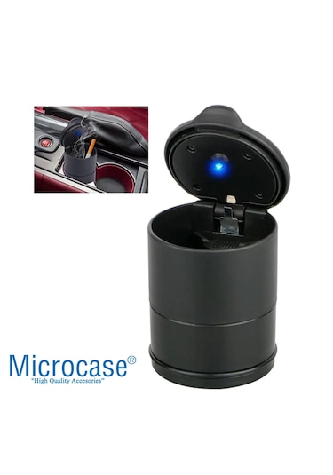 Microcase Oto Araç İçi Led Işıklı Kapaklı Küllük - Al4879