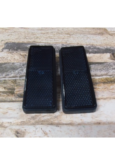 Motosiklet Uyumlu Reflektör Dikdörtgen 3.5cm X 9cm Koyu Gri Reflektör Takım Koyu Gri