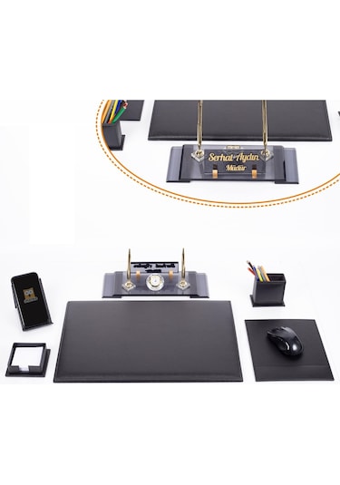 Assos Deri Sümen Takımı Kristal Masa Isimliği Sümen Seti