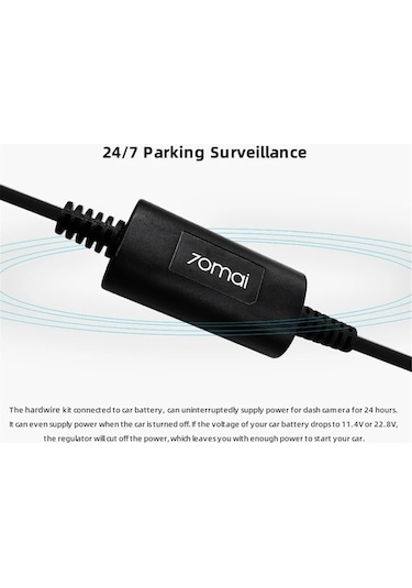 Maoyaya 70mai Up02 A800/a500s/d07/d08 Park İzleme Hattı - Evrensel Versiyon 24 Saat Acc Sinyal Hattı