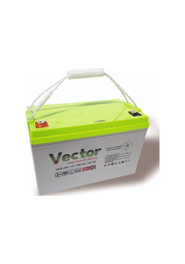 Vector 12 V 100 Ah Amper Jel Akü Deep Cycle Nanocarbon