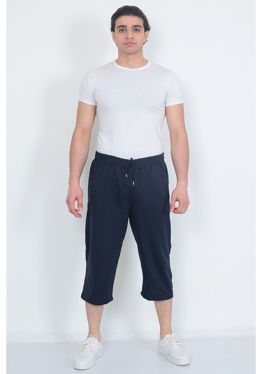 Lukitus Battal Büyük Beden Kapri Erkek Eşofman Altı Lacivert