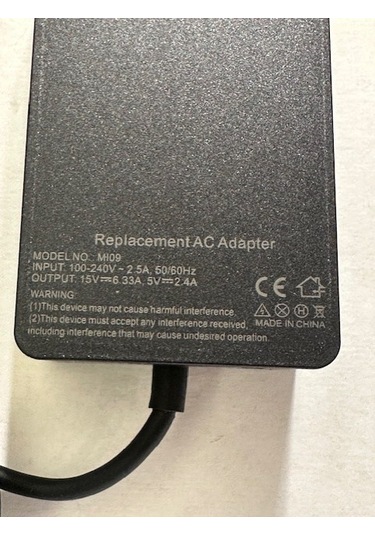 15 Volt 6.33 Amper Microsoft Uyumlu Surface Pro7 Adaptör