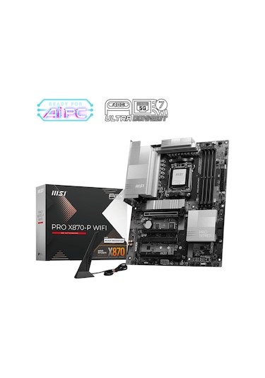 MSI PRO X870-P WIFI AMD X870 8200 MHz (OC) DDR5 Soket AM5 ATX Anakart