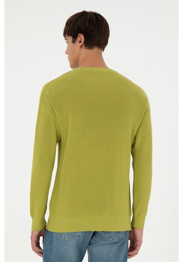 U.s. Polo Assn. Erkek Fıstık Kazak /triko 50298267-vr087 Fıstık Fıstık Yeşili