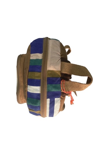 Kaliteli Renkli Vintage Salaş Disayn Günlük Sırt Gezi Okul Seyahat Çantası 28 Cm X 37 Cm Mavi