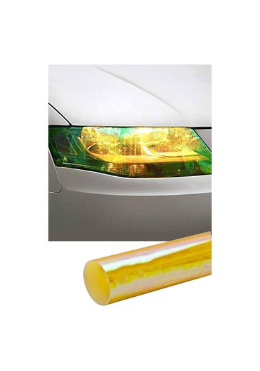 Far Stop Filmi Far Folyosu Bukalemun Sarı Rengarenk Far Çizik Çizilme Engelleyici Folyo 100cmx30cm