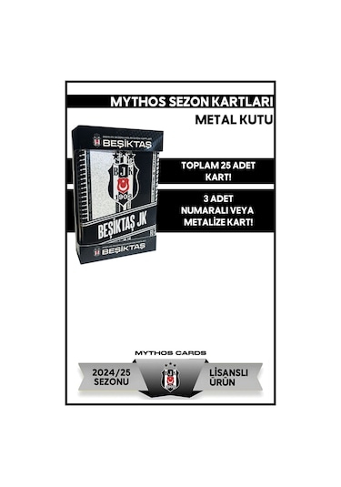 Beşiktaş 2024-25 Sezon Kartları - Metal Kutu
