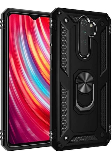 Xiaomi Redmi Note 8 Pro Kılıf Zore Vega Kapak-Siyah