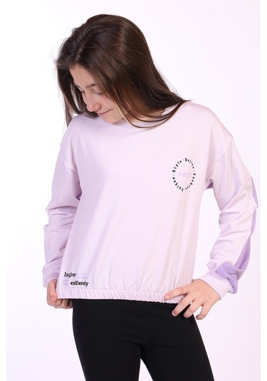Toontoy Kız Çocuk Imagine Tnty Baskılı Sweatshirt Açık Lila
