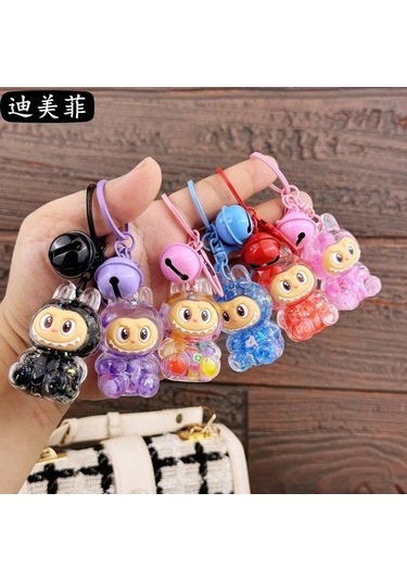 Novahub Labubu Koyun Oturan Anahtarlık Sırt Çantası Kız Kolye, F Model, Acrylic Malzeme, 18+ Yaş