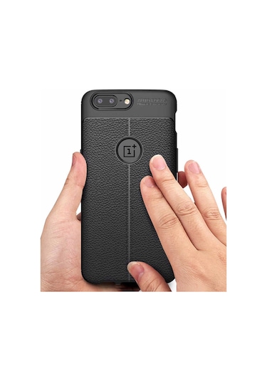 One Plus 5 Deri Görünümlü Lux Niss Silikon Kilif 457551077