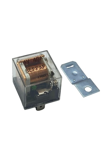 24v Röle 5 Uçlu 40 A Işıklı Şeffaf Çift Platin 30-85-86-87-87a