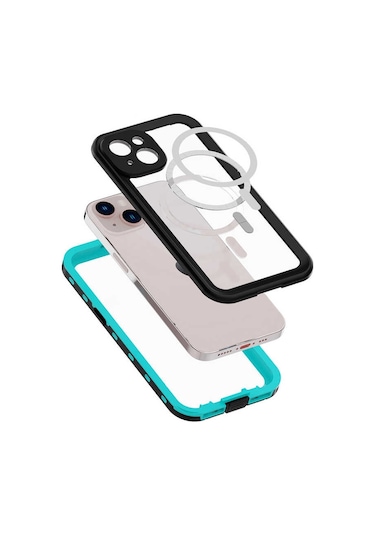 iPhone Uyumlu 14 Kılıf Su Ve Toz Geçirmez 360 Tam Koruma Shockproof Kapak