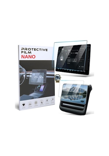 Willowhaven Tesla Model Y Juniper 2025 Parmak İzi Önleyici Nano Ekran Koruyucu Ön Ve Yolcu Ekranı İçin 2i