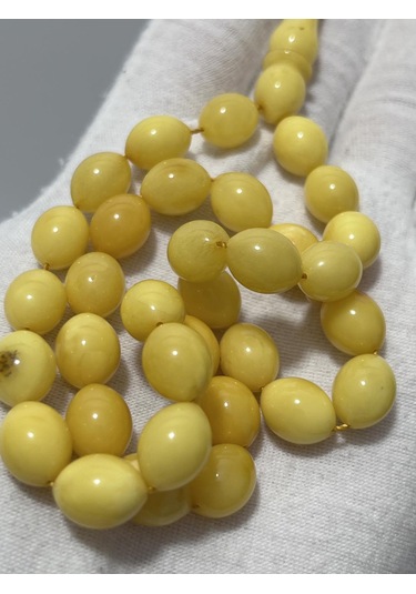 Doğal Kaya Damla Kehribar Tesbih 33lük 16,27 Gram