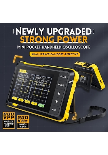 Elmpaly El Taşınabilir Dso-152 Mini Osiloskop, 200khz Bant Genişliği, 2.5ms/s Örnekleme, Tetikleme Ve Akım Ölçer