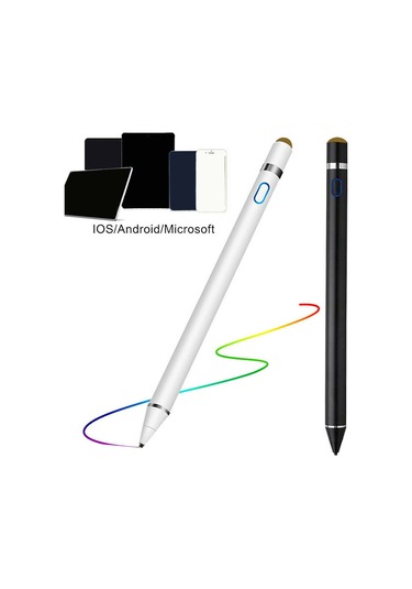 Singree Aktif Kapasitif Stylus İos Android Uyumlu Telefon Tablet Boyama Dokunmatik Bez Uçlu Beyaz Bakır Kapak