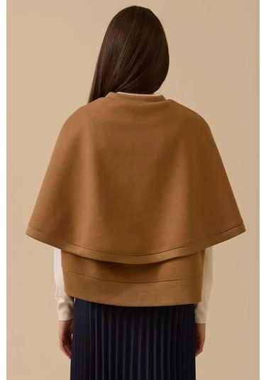 Kadın Katmanlı Kaşe Panço - Camel Camel