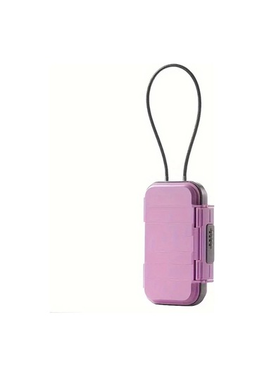 Fochsia Su Kodu: Plaj Kasa Pembe 4 Haneli Kilitli Çanta Dayanıklı Abs Taşınabilir Plaj Kasası