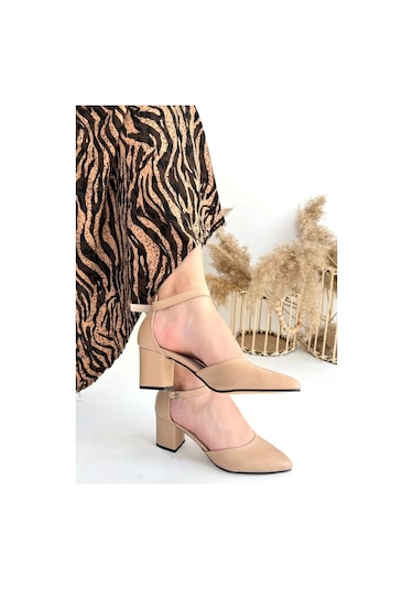 Mulen Nude Cilt Kadın Topuklu Ayakkabı Nude