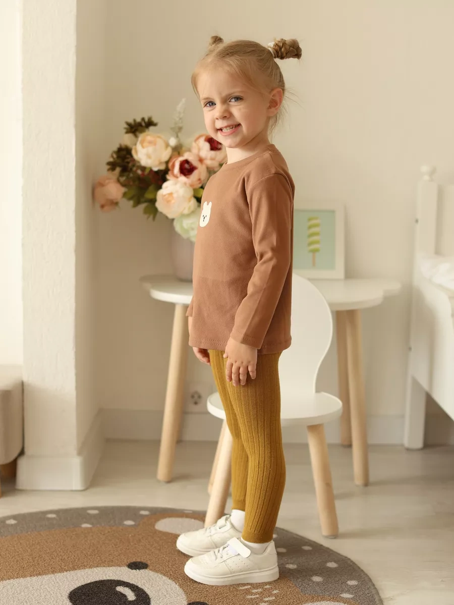 Liwen Kids Bebek İçin Uzun Kollu Çocuk Kazak Sweatshirt 179848729 Kahverengi