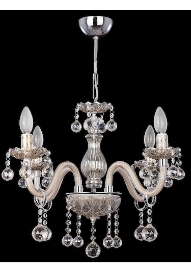 İstanbul Avize Almira 4 Lü "krem" Cam Kollu Avize Krem