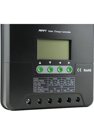 Electrozirve Ml2430 30a Mppt Solar Charge Controller 12/24v Ekranlı