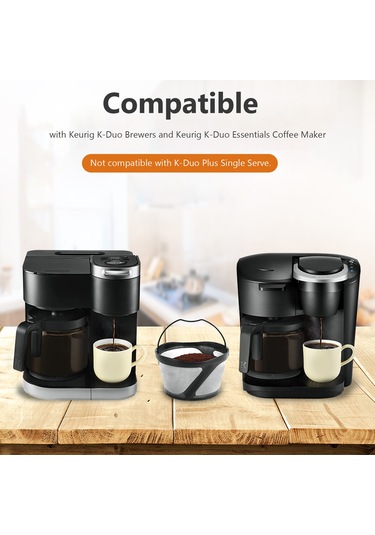 Leezsing Tekrar Kullanılabilir Örgü Öğütülmüş Kahve Filtre Sepeti Keurig K-duo Essentials Ve K-duo Brewers Kahve Makinesiyle Uyumludur