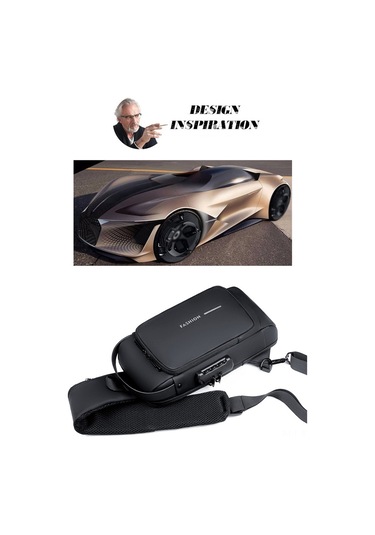 Fosenze Erkekler İçin Çok Fonksiyonlu Çapraz Çanta, Usb Şarj Portlu, Hırsızlığa Karşı Kilitli, Su Geçirmez, Siyah Çok Renkli