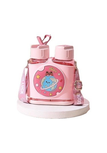 Lebeigo Askılı Ve Pipetli Çift Bardaklı Sevimli Kızlar