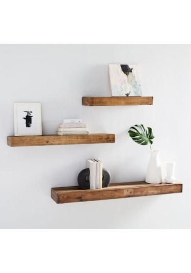 Umutpark Umutpark Umuthomedesing Ahşap 3 Lü Duvar Raf.