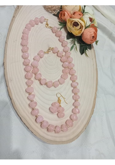 Şık Pembe Takı Seti Pembe