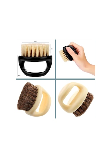 Omeniv Retro Model Sakal Bıyık Fırçası Naturel Kıl Ergonomik