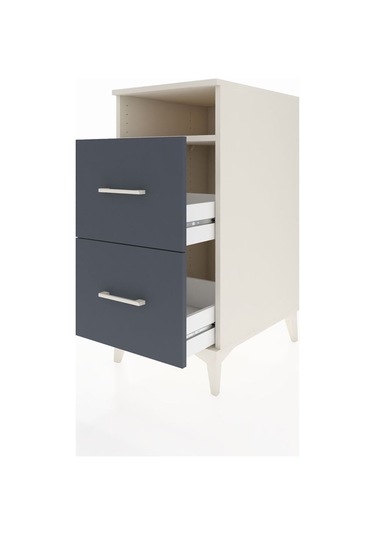 Kronos Komodin Tek Raflı 2 Çekmeceli 44x59x96 Aytaşı-antrasit Aytaşı