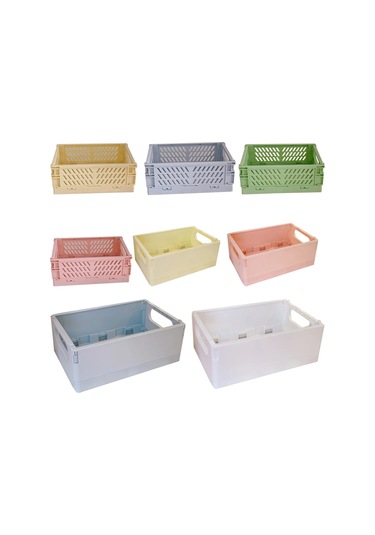 Sones Öğrenci Masaüstü Düzenleyici Katlanır Plastik Saklama Kutusu, Boyut: Küçük Açık Mavi