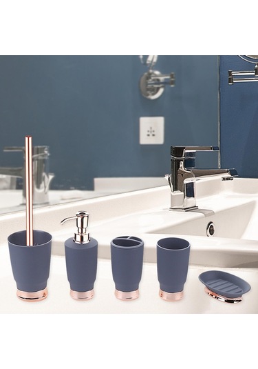 Suntek 5x Banyo Aksesuarları Seti Daire Ev Gri Için Sabun Diş