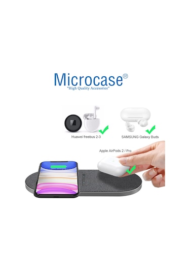 15w 2in1 Kablosuz Hızlı Şarj Standı - Al3912