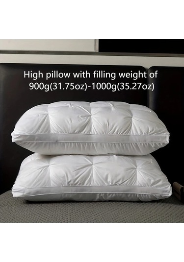 Trendooze Yumuşak Kaliteli Gri Yastık 48x74cm 900g Beyaz, 5 Yıldızlı Otel Sunumuşu Beyaz