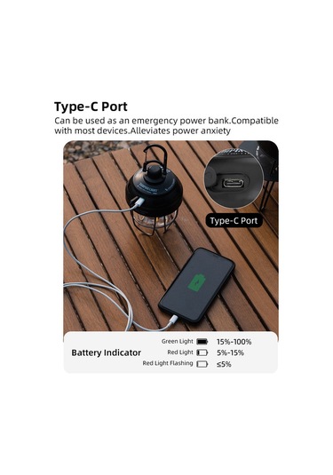 Shinetrip Kamp Işıkları Ve Fenerleri Karbon Çelik 5 Mod Usb Şarj Yeşil